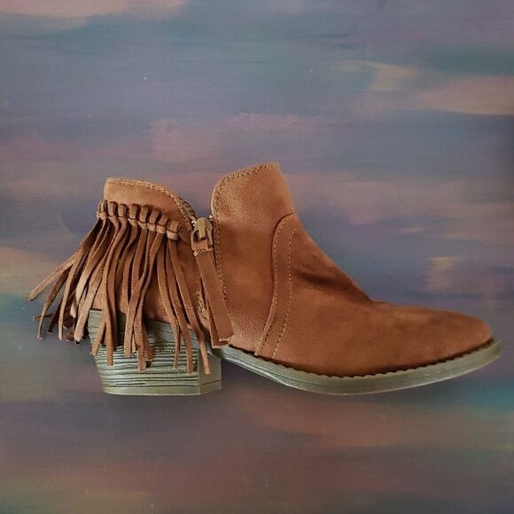 EUC Arizona Jeans Copper Colored Boots with Fringes Sz 6 - Picture 5 of 6